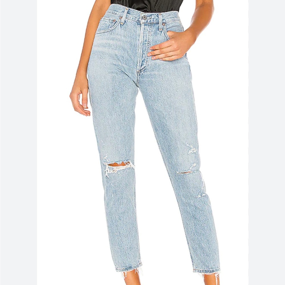 AGOLDE Jamie high rise light wash jeans 27